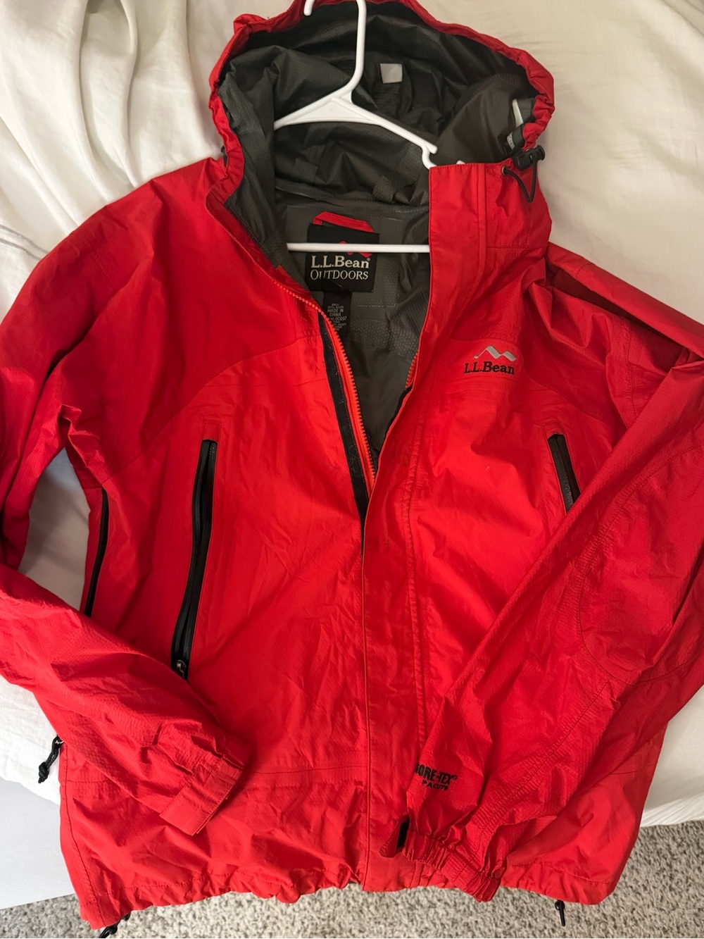 L.L. Bean Red and Black Outdoor GORETEX Jacket